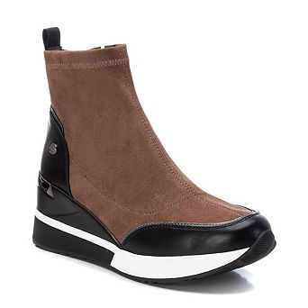 Women's Suede Wedge Booties By XTI 141576