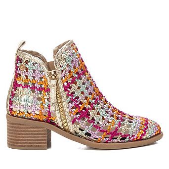 Xti Women's Braided Booties with Side Zipper 143963