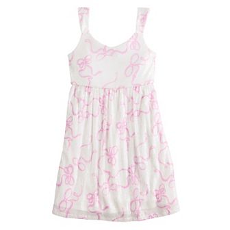 Girls 7-16 Poppies & Roses Sleeveless Bow Print Dress
