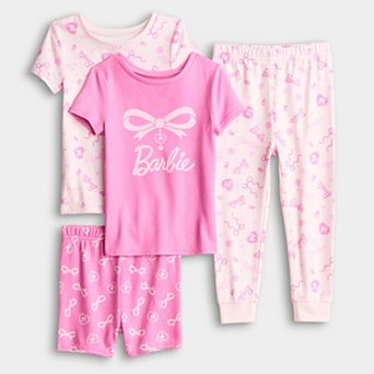 Toddler Barbie 4 pc Pajama Top & Pajama Bottoms Set