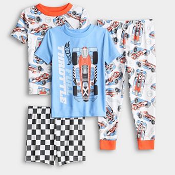 Toddler Hot Wheels® 4 pc Pajama Top & Pajama Bottoms Set