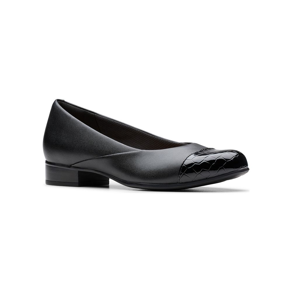 (取寄) クラークス レディース ジュリエット ライズ Clarks women Juliet Rise Black Leather Clarks® Juliet Rise Women's Leather Slip-On Casual Shoes