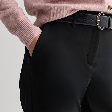 Women's Nine West Crepe Clean Front Straight Trousers