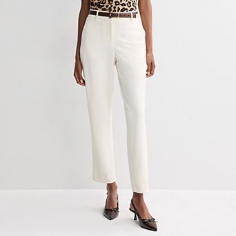 Women's Nine West Crepe Clean Front Straight Trousers