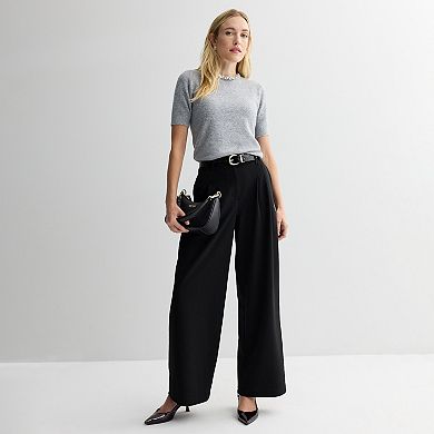 Women's Nine West Crepe Pleated Wide Trousers