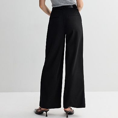 Women's Nine West Crepe Pleated Wide Trousers
