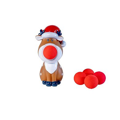 Toysmith Reindeer Popper Toy with 4 Foam Balls