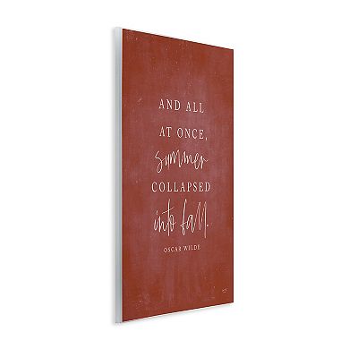 Stupell Home Decor Oscar Wilde Fall Quote Plaque Wall Art