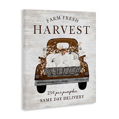 Stupell Home Decor Farm Pumpkin Harvest Canvas Wall Art