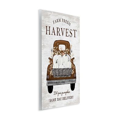 Stupell Home Decor Farm Pumpkin Harvest Plaque Wall Art