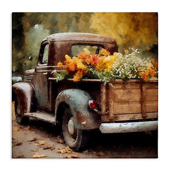 Stupell Home Decor Autumnal Plants Truck Canvas Wall Art