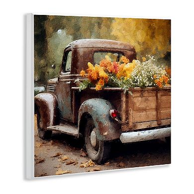 Stupell Home Decor Autumnal Plants in Vintage Truck Plaque Wall Art