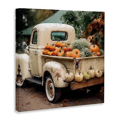 Stupell Home Decor Pumpkin & Gourd Truck Canvas Wall Art