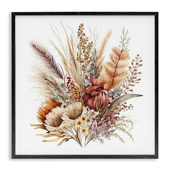 Stupell Home Decor Fall Flowers Framed Canvas Wall Art