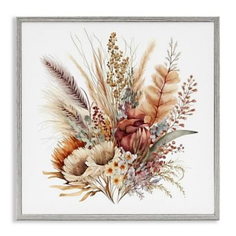 Stupell Home Decor Fall Flowers Framed Canvas Wall Art
