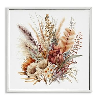 Stupell Home Decor Fall Flowers Framed Canvas Wall Art