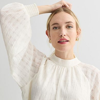 Women's Nine West Mockneck Blouse