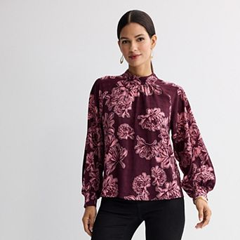 Women's Nine West Mockneck Blouse