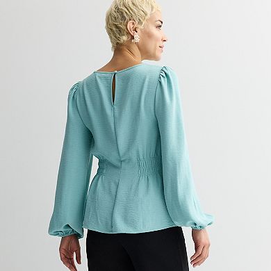 Women's Nine West Cinched Long Sleeve Blouse