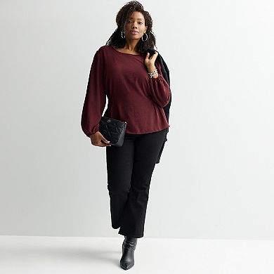 Plus Size Nine West Cinched Long Sleeve Blouse 27-Inch