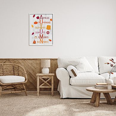 Stupell Home Decor Autumn Letters Framed Giclee Wall Art