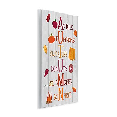 Stupell Home Decor Autumn Letters Plaque Wall Art