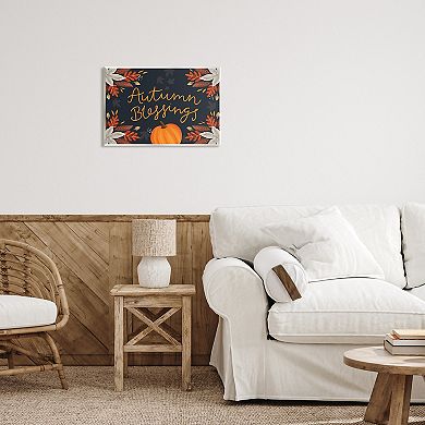 Stupell Home Decor Autumn Blessings Pumpkin Plaque Wall Art