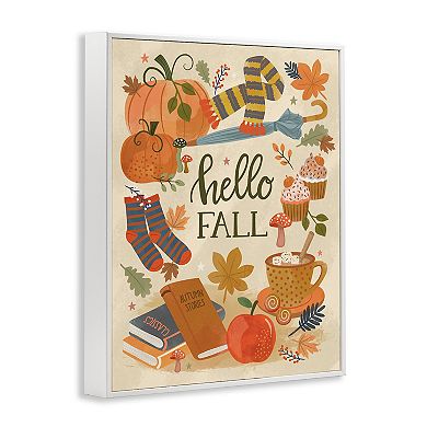 Stupell Home Decor Hello Fall Framed Giclee Wall Art