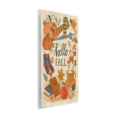 Stupell Home Decor Hello Fall Plaque Wall Art