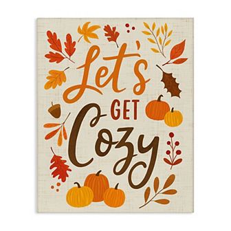 Stupell Home Decor Autumnal Leaf Sprigs Canvas Wall Art
