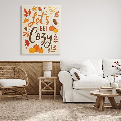 Stupell Home Decor Autumnal Leaf Sprigs Canvas Wall Art