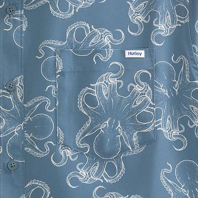 Men's Hurley Ocean Ditz Allover Print Stretch Woven Shirt