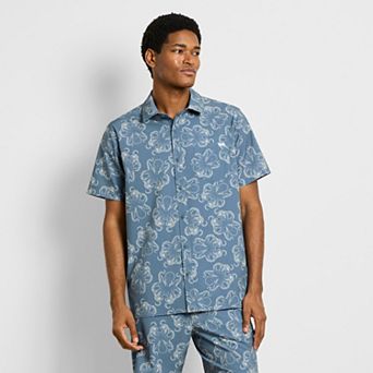 Men's Hurley Ocean Ditz Allover Print Stretch Woven Shirt