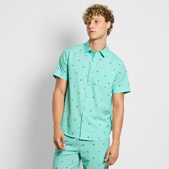 Men's Hurley Ocean Ditz Allover Print Stretch Woven Shirt