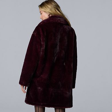 Women's Simply Vera Vera Wang Faux Fur Coat