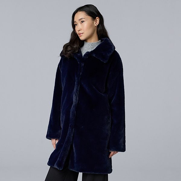 ベルギー調　ケシャン　ウール　未使用 Women's Simply Vera Vera Wang Faux Fur Coat