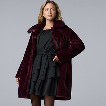 Women's Simply Vera Vera Wang Faux Fur Coat