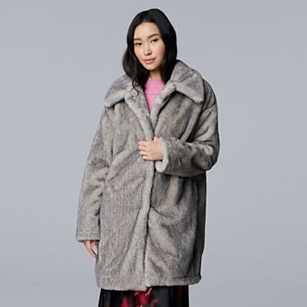 Women's Simply Vera Vera Wang Faux Fur Coat