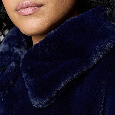 Plus Size Simply Vera Vera Wang Faux Fur Coat