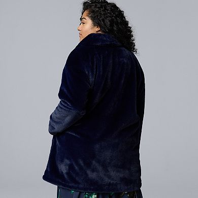 Plus Size Simply Vera Vera Wang Faux Fur Coat