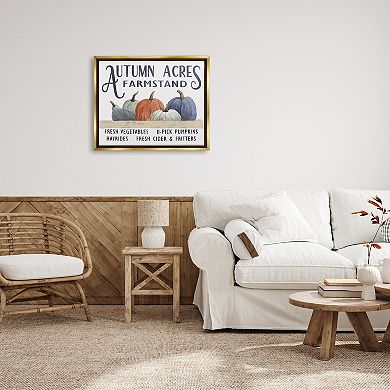 Stupell Home Decor Autumn Acres Farmstand Fall Framed Canvas Wall Art