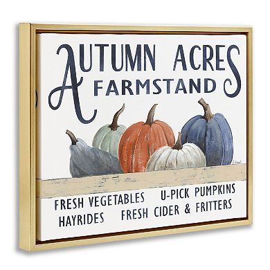 Stupell Home Decor Autumn Acres Farmstand Fall Framed Canvas Wall Art