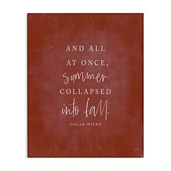 Stupell Home Decor Oscar Wilde Fall Quote Canvas Wall Art