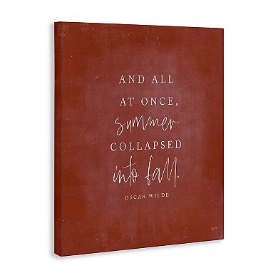 Stupell Home Decor Oscar Wilde Fall Quote Canvas Wall Art