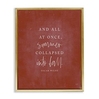 Stupell Home Decor Oscar Wilde Fall Quote Framed Canvas Wall Art
