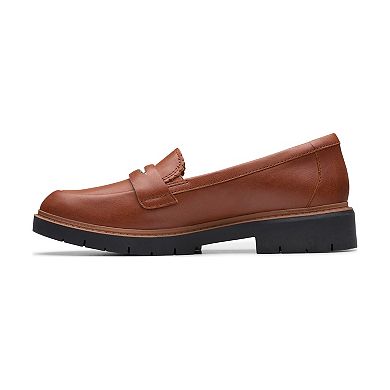 Clarks® Westlynn Glow Women's Leather Lug Sole Loafers