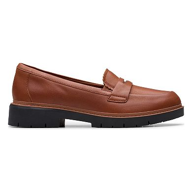 Clarks® Westlynn Glow Women's Leather Lug Sole Loafers