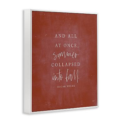 Stupell Home Decor Oscar Wilde Fall Quote Framed Giclee Wall Art