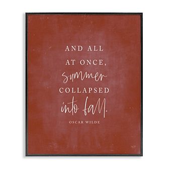 Stupell Home Decor Oscar Wilde Fall Quote Framed Giclee Wall Art