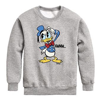 Disney's Donald Duck Boys 8-20 Hmmm Crew Fleece Sweatshirt